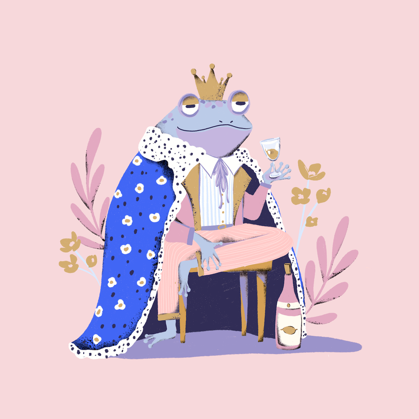 Regal frog botanical illustration by Peggy Dean